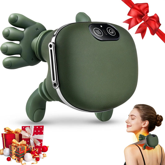 Electric 3D Kneading Neck & Shoulder Massager, Heat, Wireless, Portable, Deep Tissue Pain Relief (2026 Upgrade)